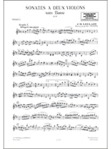 Sonates à 2 violons sans basse op. 12 - LECLAIR - Partition - Violon